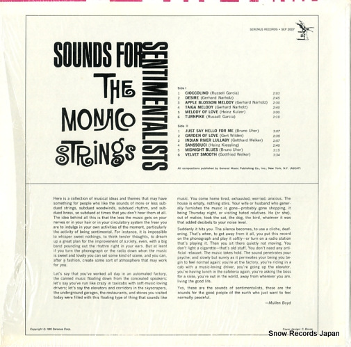 MONACO STRINGS, THE sounds for sentimentalists SEP2007