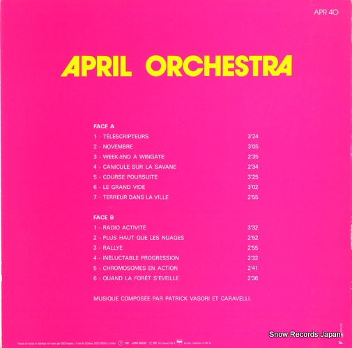 VASORI, PATRICK / CARAVELLI april orchestra vol.40 APR40