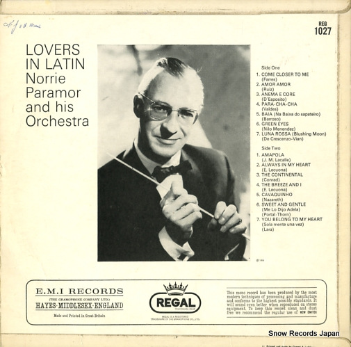 PARAMOR, NORRIE lovers in latin REG1027