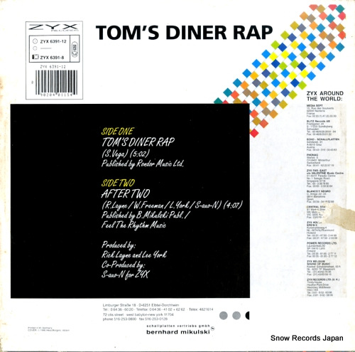 AFTER ONE tom's diner rap ZYX6391-12