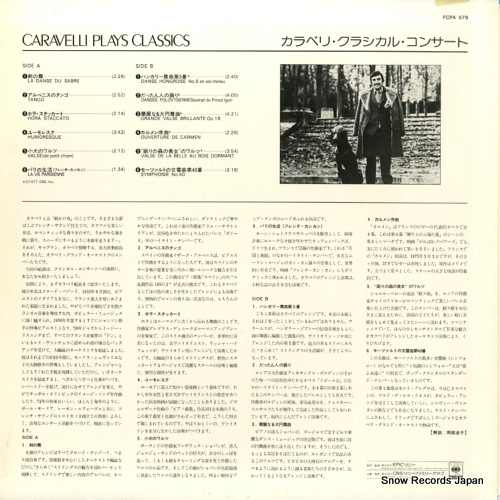 CARAVELLI caravelli plays classics FCPA578