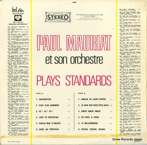 MAURIAT, PAUL plays standards 30PA7078