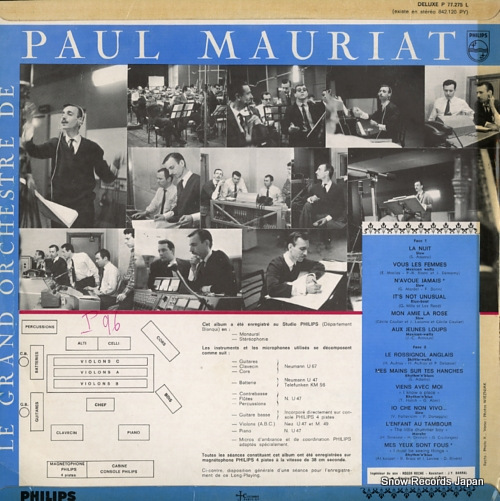MAURIAT, PAUL le grand orchestre de paul mauriat P77.275L