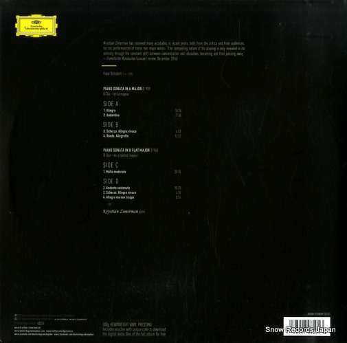 ZIMERMAN, KRYSTIAN schubert; piano sonatas d959 & d960 4798204