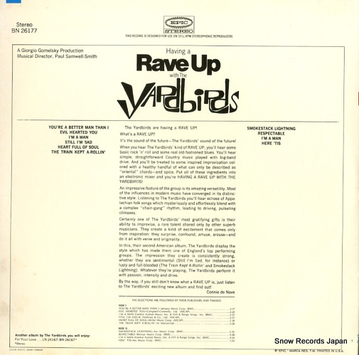 YARDBIRDS, THE having a rave up with the yardbirds BN26177