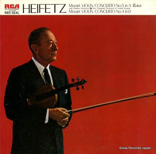 HEIFETZ, JASCHA mozart; violin concerto no.5