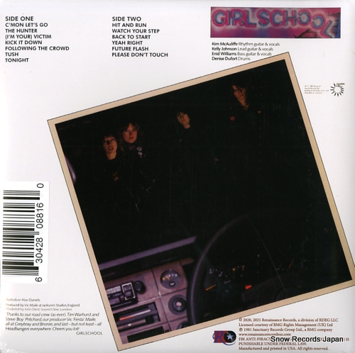 GIRLSCHOOL hit and run RDEG-LP-881