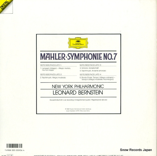 BERNSTEIN, LEONARD mahler; symphonie no.7 52MG0948