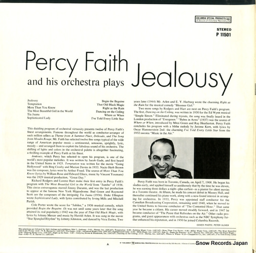 FAITH, PERCY jealousy P11501