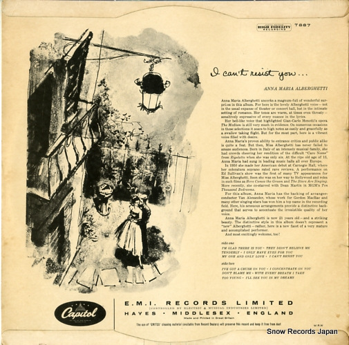 ALBERGHETTI, ANNA MARIA i can't resist you T887