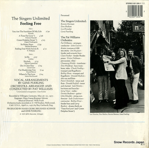 SINGERS UNLIMITED, THE feeling free 821858-1