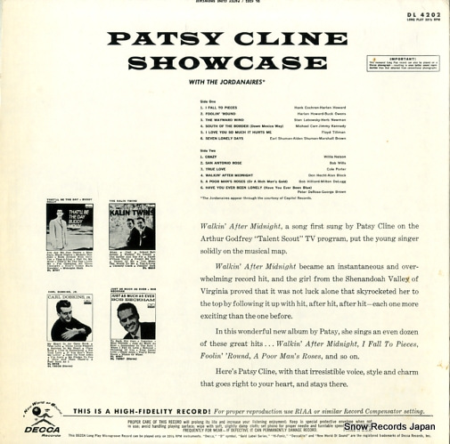 CLINE, PATSY showcase DL4202