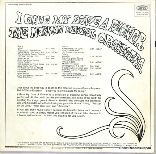 NEWELL, NORMAN i gave my love a flower LN24323