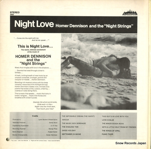 DENNISON, HOMER night love EVOLUTION3002