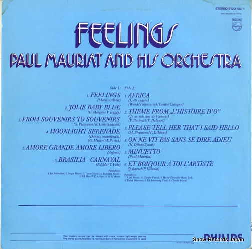 MAURIAT, PAUL feelings 9120102