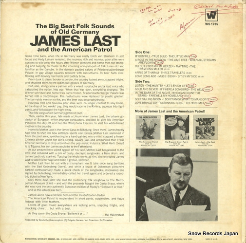 LAST, JAMES the big best folk sounds of old germany WS1735