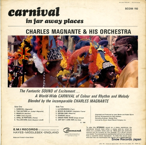 MAGNANTE, CHARLES carnival in far away places SCOM110