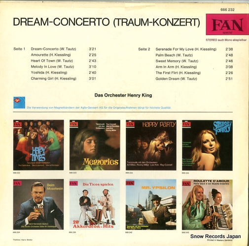 ORCHESTER HENRY KING dream concerto 666232