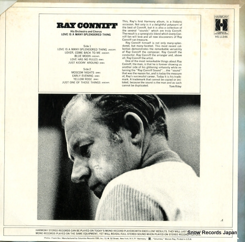 CONNIFF, RAY love is a many splendored thing HS11346