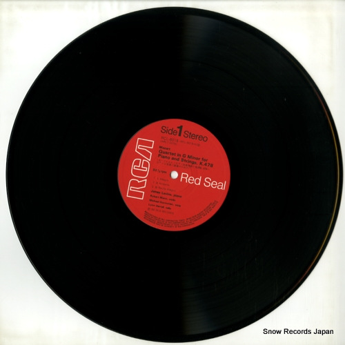 LEVINE, JAMES mozart; quartet in g minor for piano and strings RCL-8018