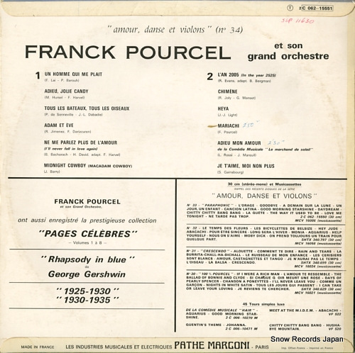 POURCEL, FRANCK amour dance et violons n34 2C062-15551