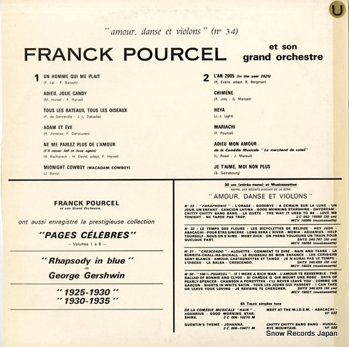 POURCEL, FRANCK amour dance et violons n34 2C062-15551
