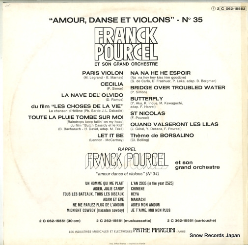 POURCEL, FRANCK amour dance et violons n35 2C062-15552