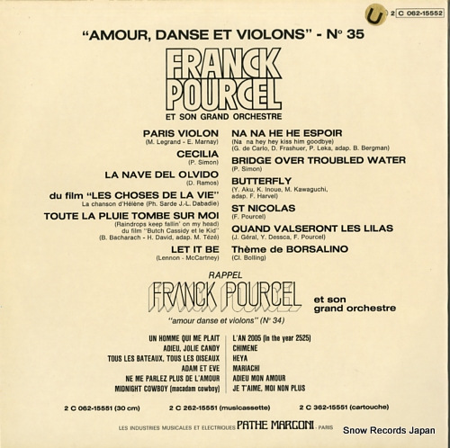 POURCEL, FRANCK amour dance et violons n35 2C062-15552