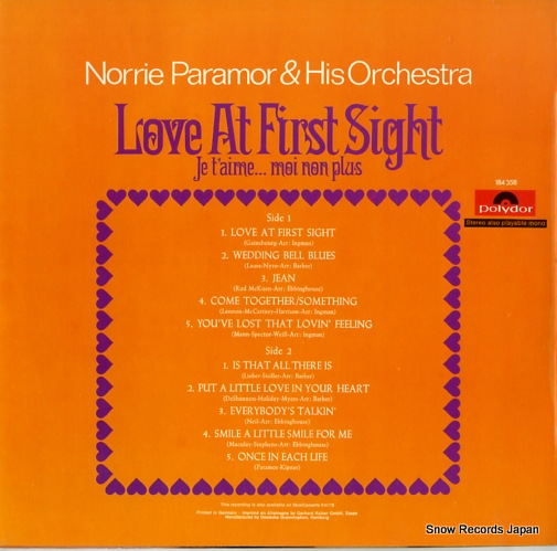 PARAMOR, NORRIE love at first sight 184358