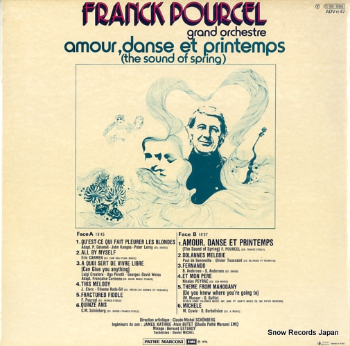 POURCEL, FRANCK amour danse et printemps 2C066-15565