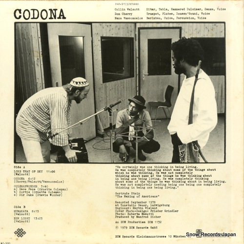 WALCOTT, COLLIN codona PAP-9153