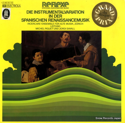 RICERCARE-ENSEMBLE FUR ALTE MUSIK ZURICH / JORDI ASAVALL die instrumentalvariation in der spanischen renaissancemusik 1C063-30116