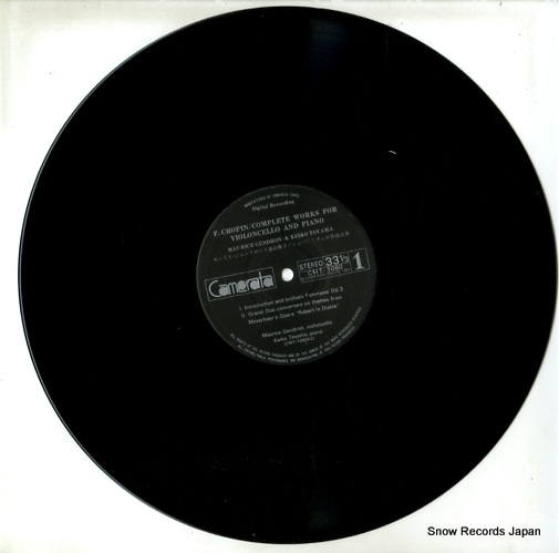 GENDRON, MAURICE chopin; complete works for violoncello and piano CMT-1060