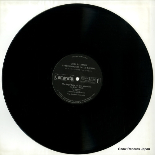 BAUMANN, JORG unaccompanied cello recital CMT-3011