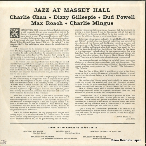 QUINTET, THE jazz at massey hall 86003