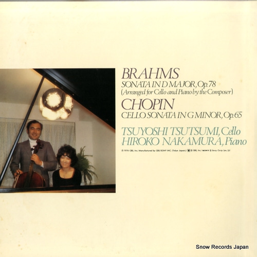 TSUTSUMI, TSUYOSHI brahms; sonata in d major / chopin; cello sonata in g minor 23AC8
