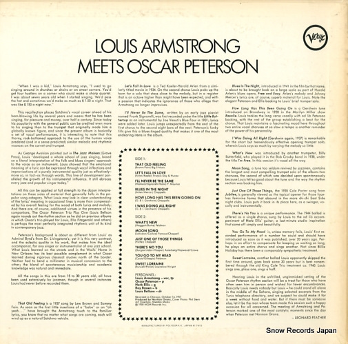 ARMSTRONG, LOUIS lois armstrong meets oscar peterson MV2656