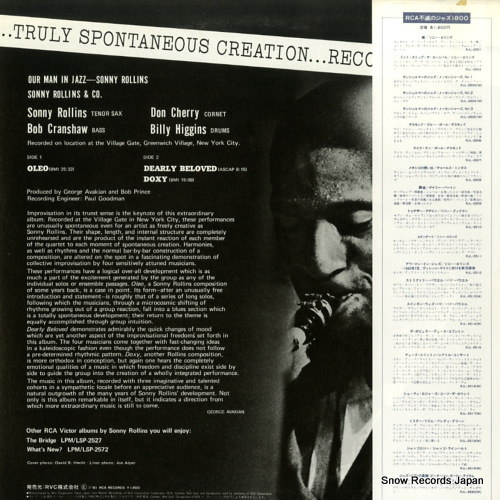 ROLLINS, SONNY our man in jazz RJL-2512