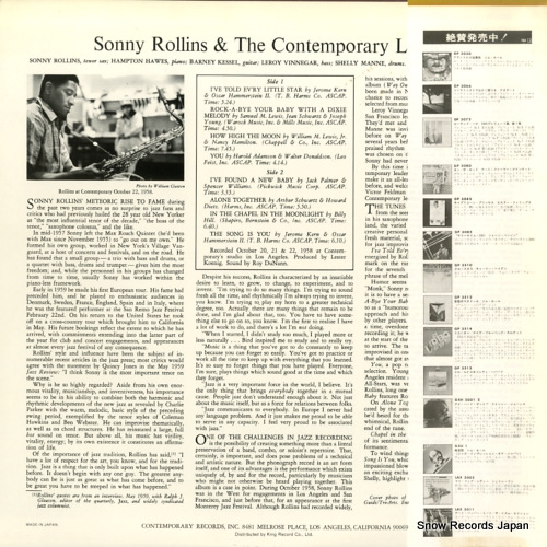 ROLLINS, SONNY sonny rollins and the contemporary leaders LAX3021