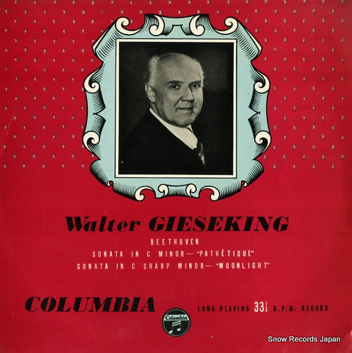 GIESEKING, WALTER beethoven; sonata no.8/no.14 XL5028