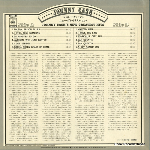 CASH, JOHNNY new greatest hits 20AP21