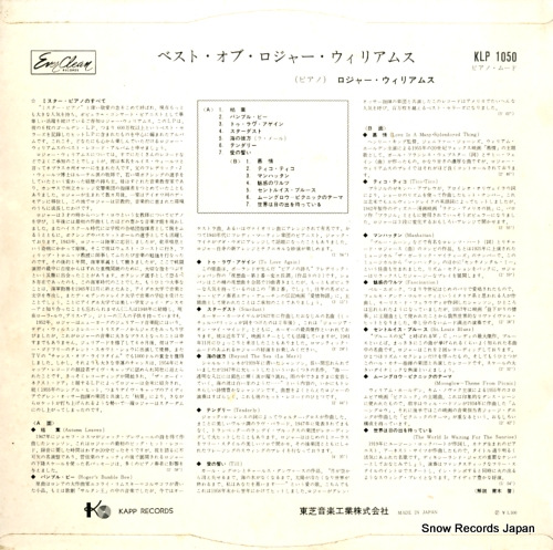 WILLIAMS, ROGER the best of roger williams KLP1050