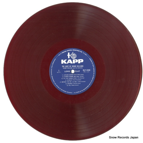 WILLIAMS, ROGER the best of roger williams KLP1050