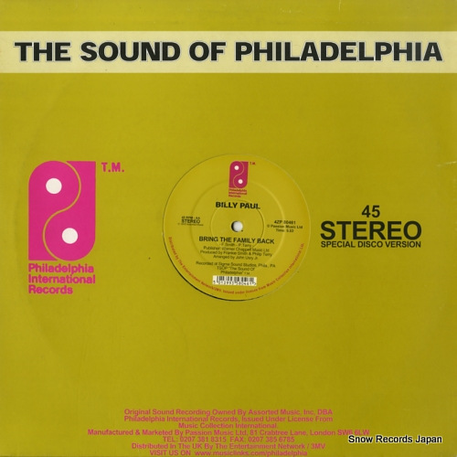 BELL, ARCHIE, AND THE DRELLS / BILLY PAUL don't let love get you down / bring the family back 4ZP80461