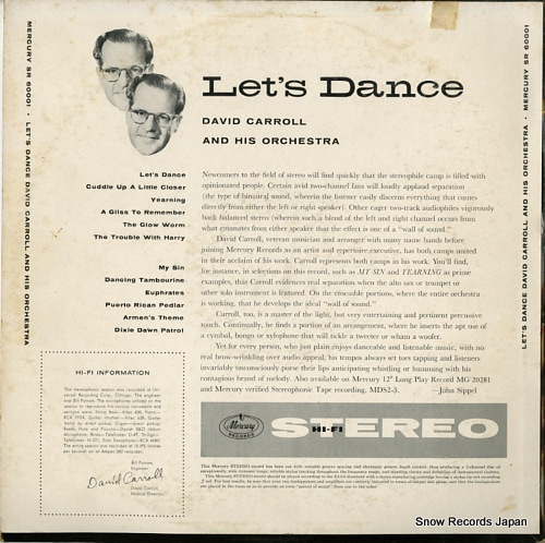 CARROLL, DAVID let's dance SR-60001