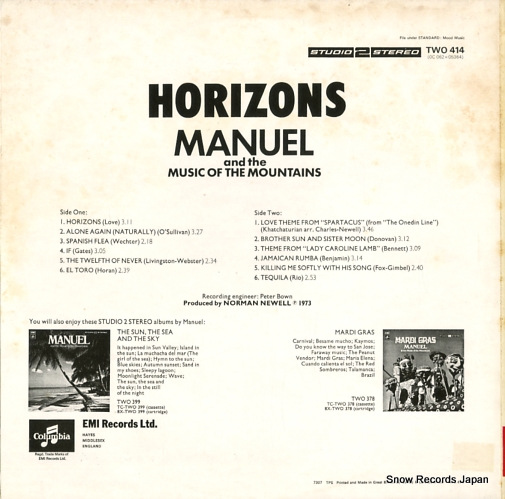 MANUEL AND THE MUSIC OF THE MOUNTAINS horizons TWO414