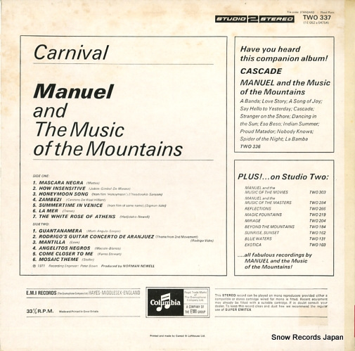MANUEL AND THE MUSIC OF THE MOUNTAINS carnival TWO337