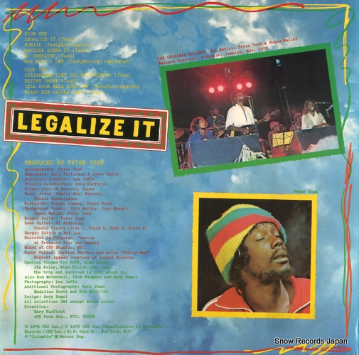 TOSH, PETER legalize it PC34253