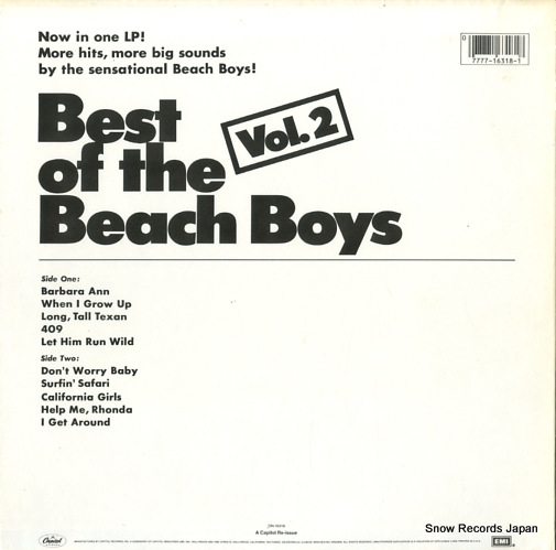 BEACH BOYS, THE the best of the vol.2 DN-16318