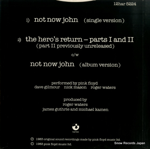 PINK FLOYD not now john 12HAR5224